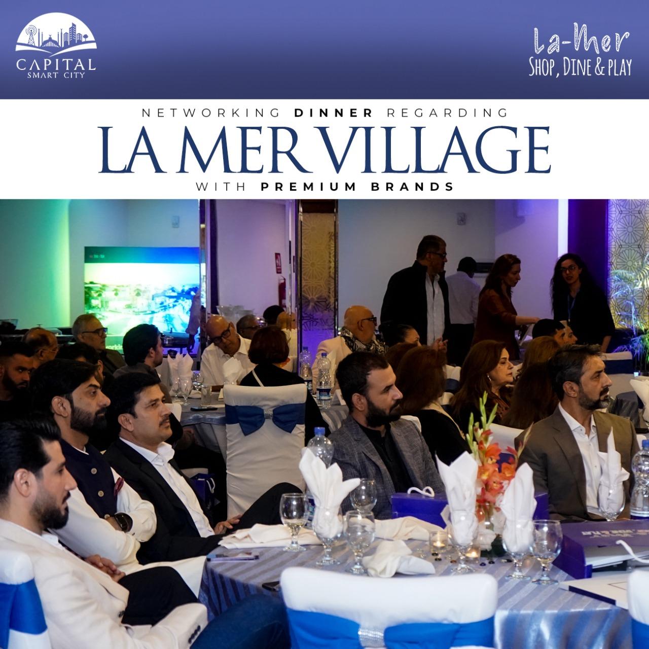 Networking dinner regarding La Mer village with premium brands