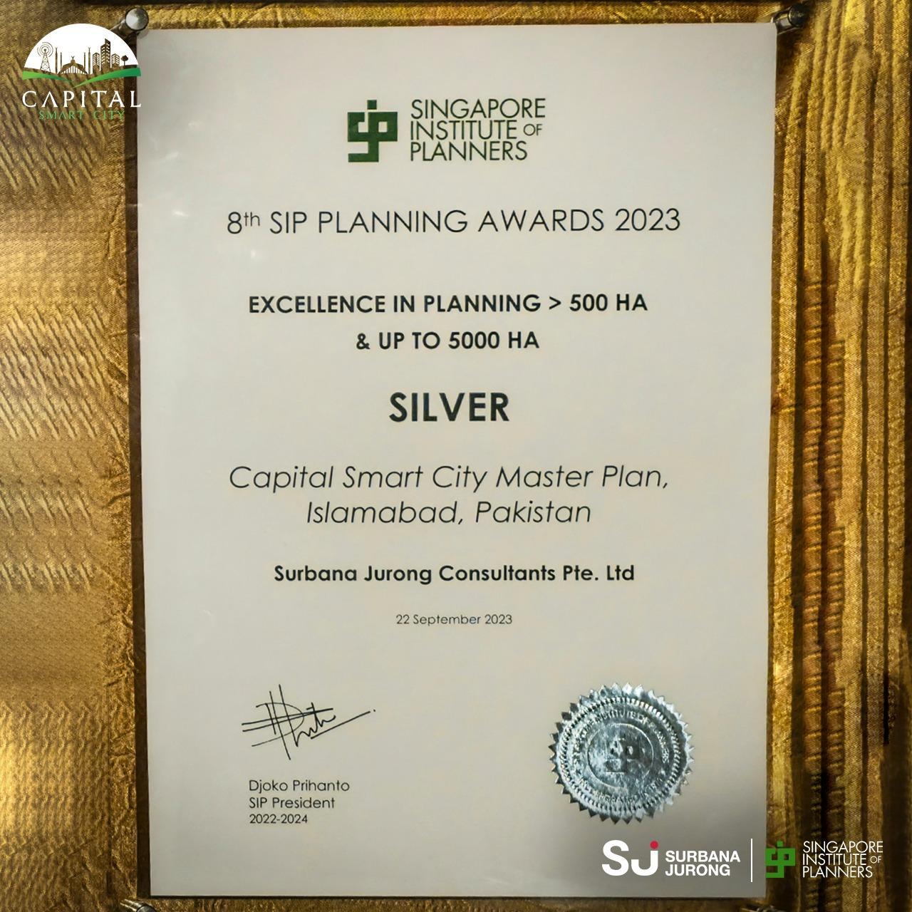 8th SIP Planning Awards 2023 Capital Smart City Master Plan Surbana Jurong Consultants Pte. Ltd